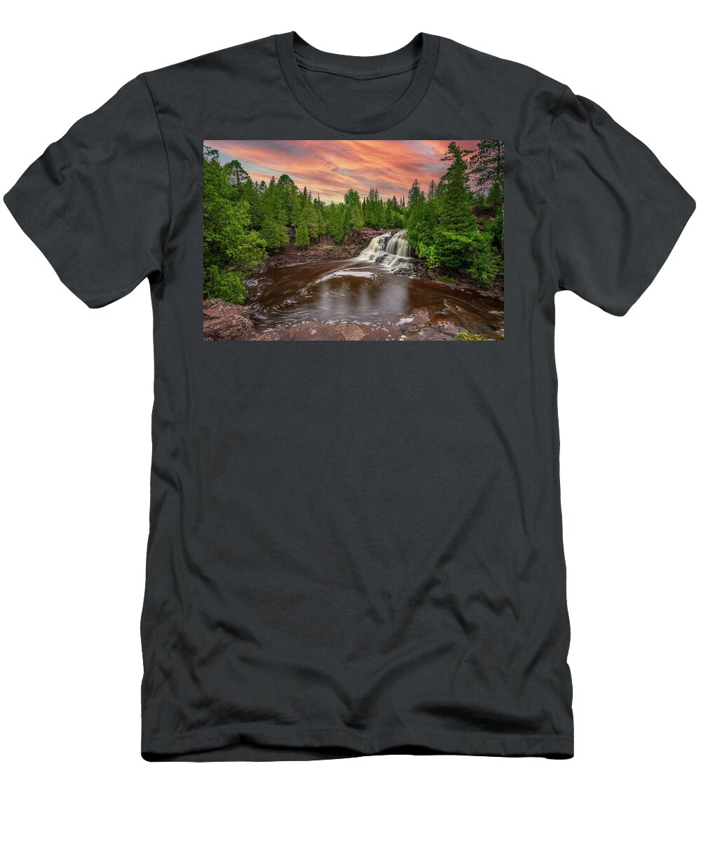 Gooseberry Falls T-Shirt featuring the photograph Upper Gooseberry Falls by Sebastian Musial