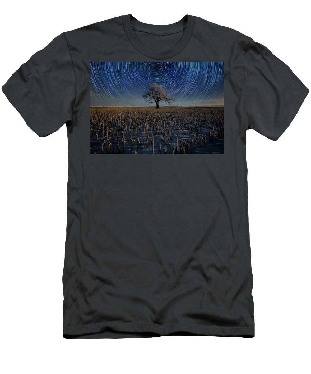 Star Trails T-Shirt featuring the photograph Use of Time by Aaron J Groen
