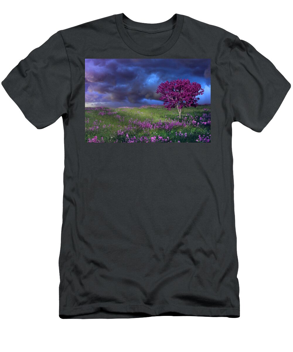 Utopia T-Shirt featuring the digital art Utopian Spring by Ally White