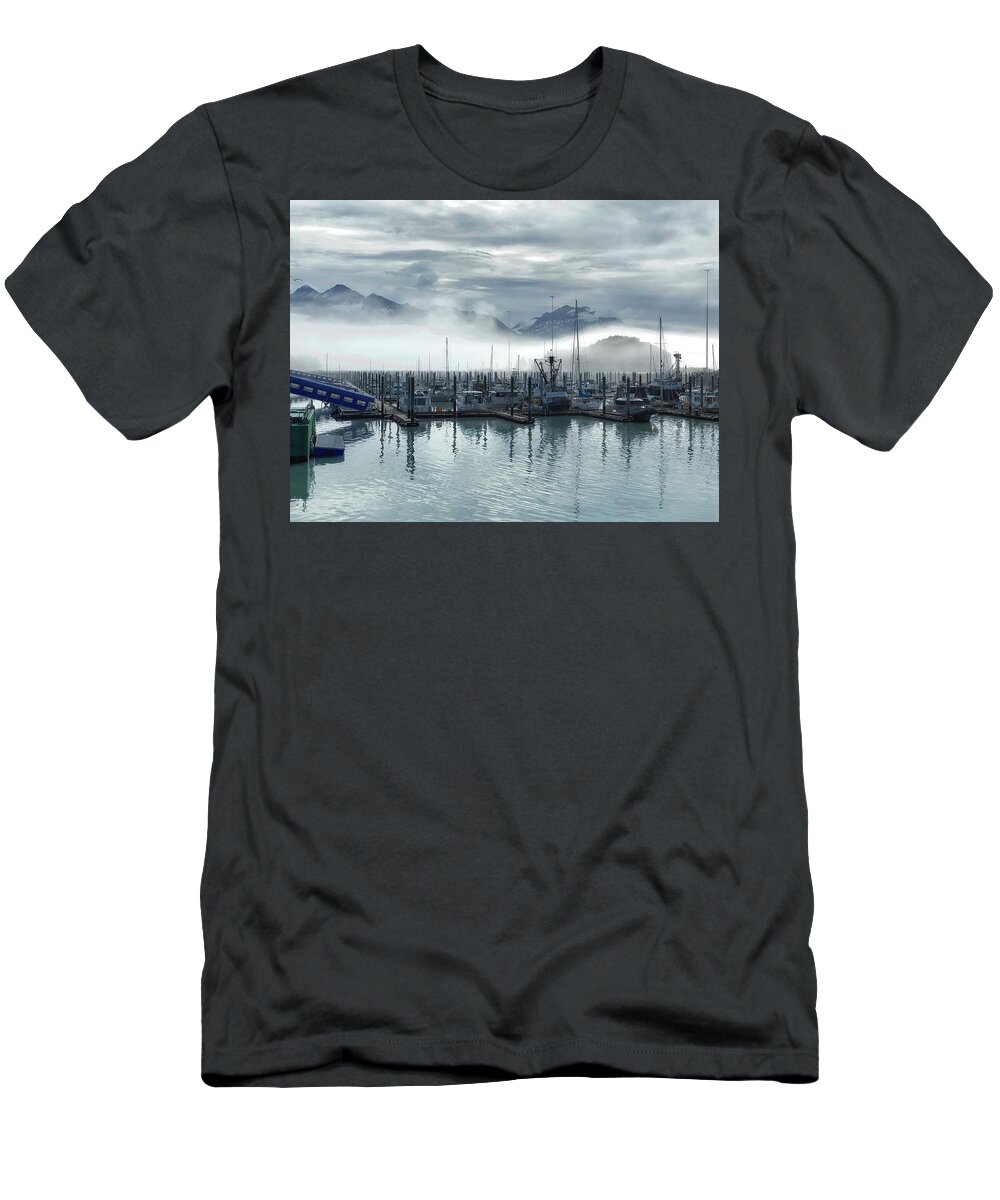 Valdez T-Shirt featuring the photograph Valdez Harbor by Steph Gabler