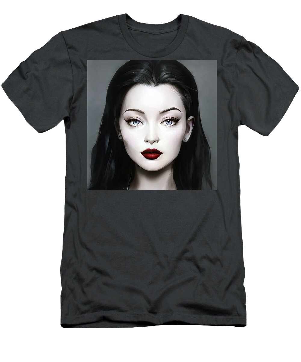 Vampire T-Shirt featuring the digital art Vampire by Caterina Christakos