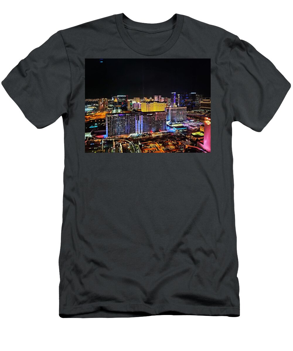 Vegas Lights T-Shirt featuring the photograph Vegas baby by Shalane Poole