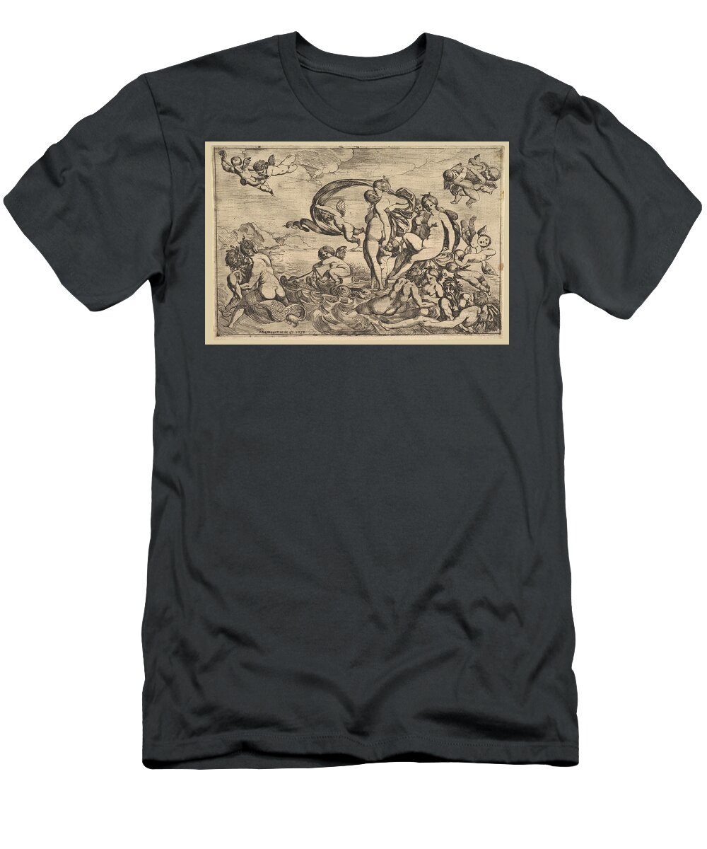 Pierre Brebiette T-Shirt featuring the drawing Venus on a Chariot by Pierre Brebiette