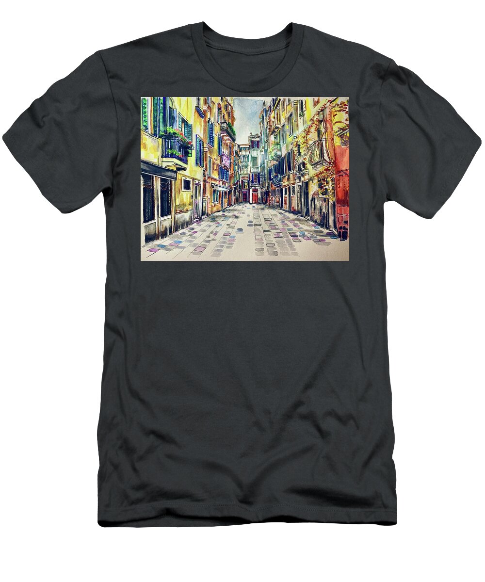 Architecture T-Shirt featuring the painting Veritas by Try Cheatham