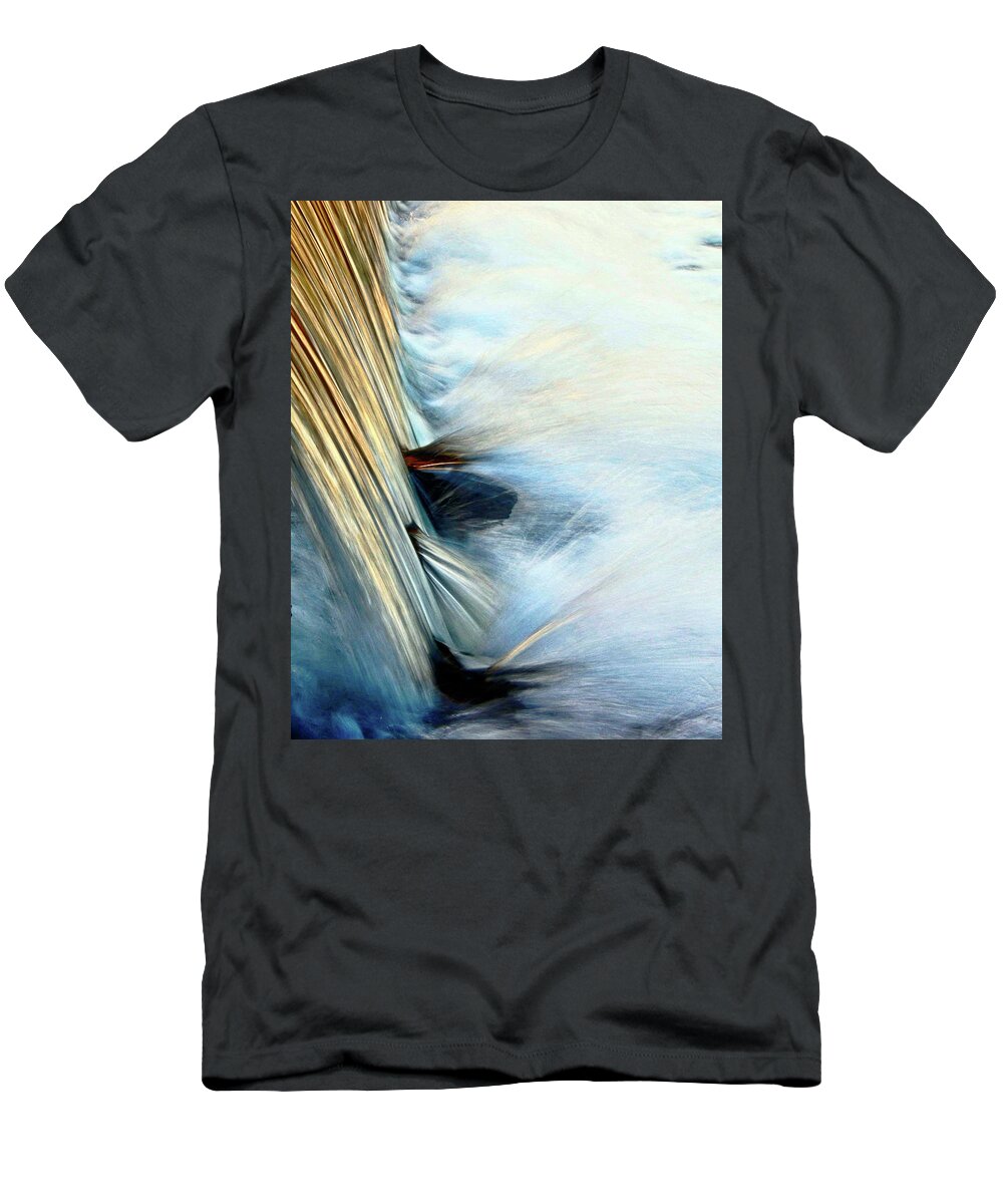 Vermillion T-Shirt featuring the photograph Vermillion Falls at Sunset by Sarah Lilja