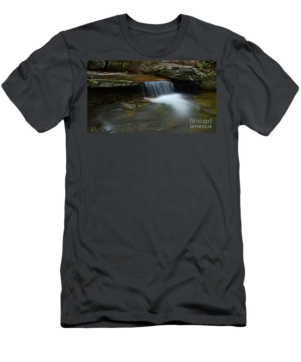 Waterfalls T-Shirt featuring the photograph Vermont Falls by Steve Brown