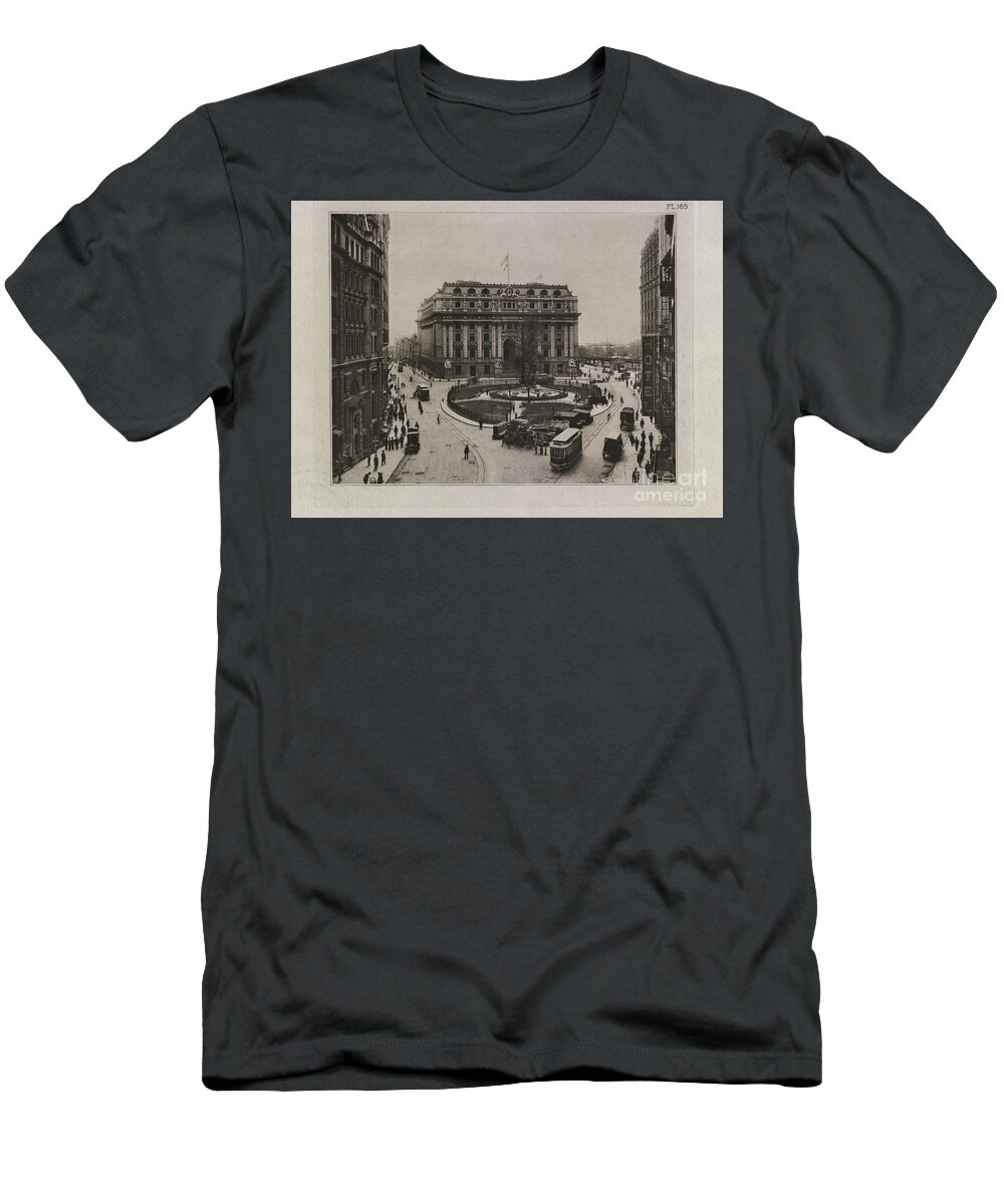 Tram T-Shirt featuring the drawing View of the Bowling Green and the new Custom House 1909 d2 by Historic Illustrations