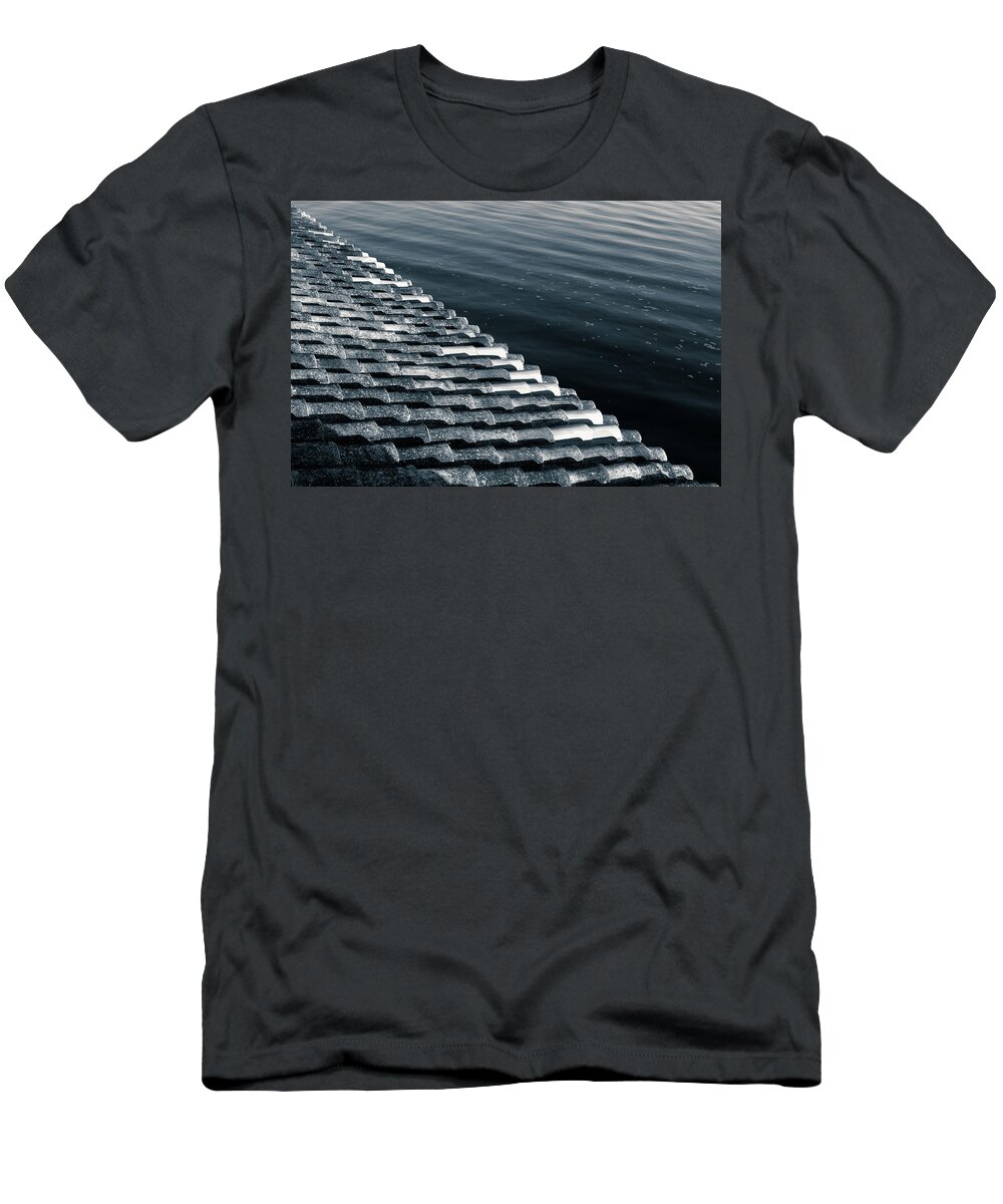 Mediterranean T-Shirt featuring the photograph View of the river from the rooftop. Algarve by Angelo DeVal