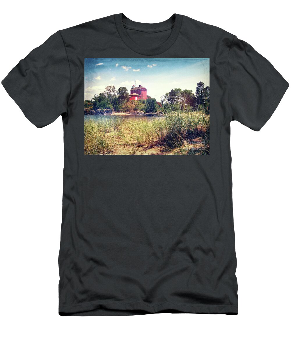 Beach T-Shirt featuring the photograph Vintage Lighthouse by Phil Perkins