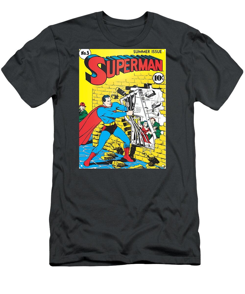 Intim klinke diagonal Vintage Superman Comic T-Shirt by Joseph Palumbo - Fine Art America