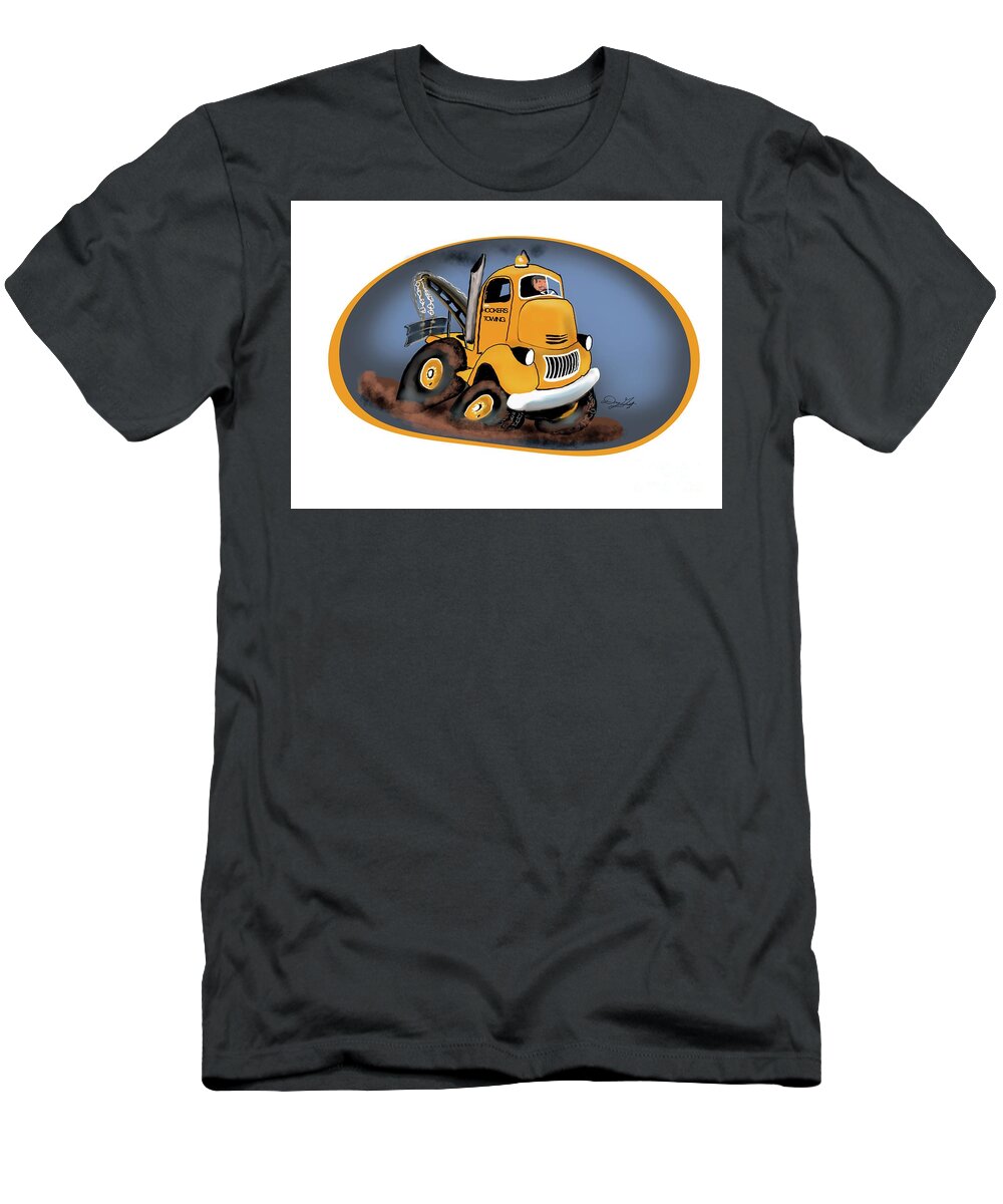 Tow Truck T-Shirt featuring the digital art Vintage Tow Truck by Doug Gist