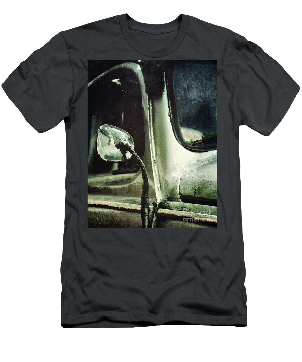 Mirror T-Shirt featuring the photograph Vintage Truck Side Mirror by Phil Perkins