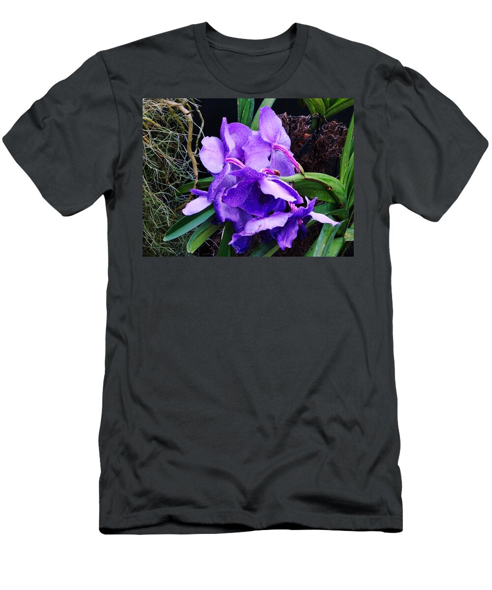 Flower T-Shirt featuring the photograph Violet Elephant Hiding by Russel Considine