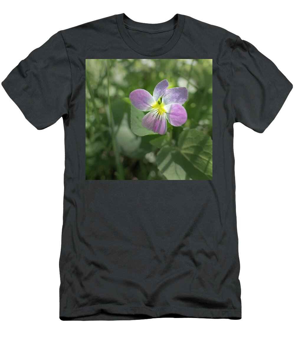 Violet T-Shirt featuring the photograph Violet In The Woods by Phil And Karen Rispin