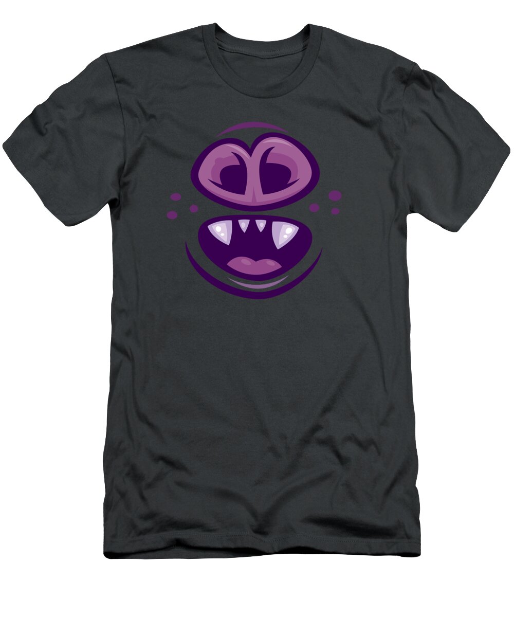 Vampire T-Shirt featuring the digital art Wacky Vampire Bat Mouth and Nose by John Schwegel