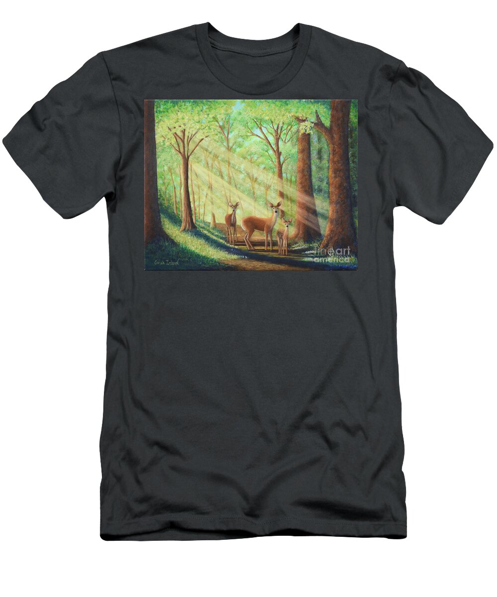 Waiting T-Shirt featuring the painting Waiting for Snow White by Sarah Irland