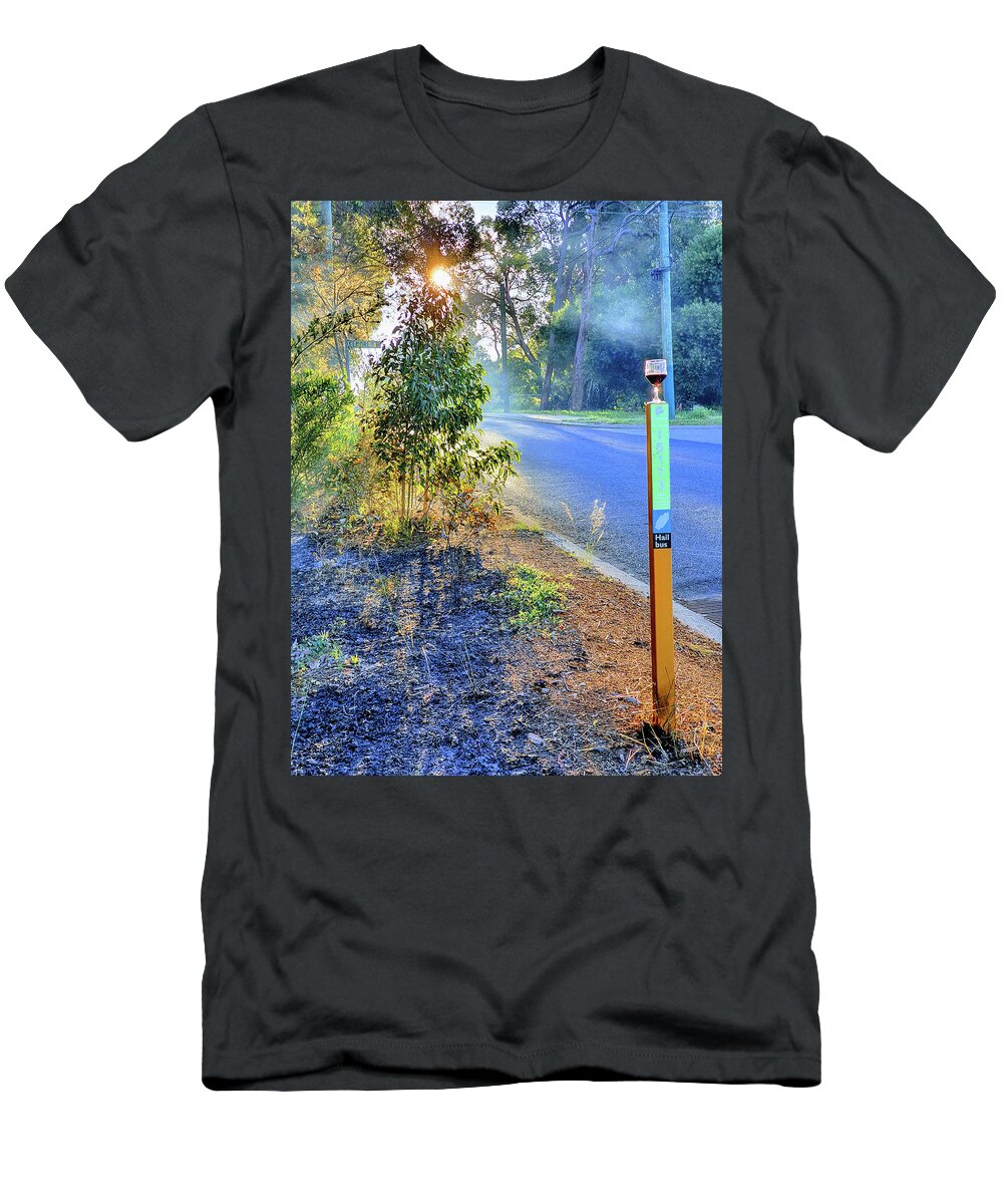 Australia T-Shirt featuring the photograph Waiting for the bus by Jeremy Holton