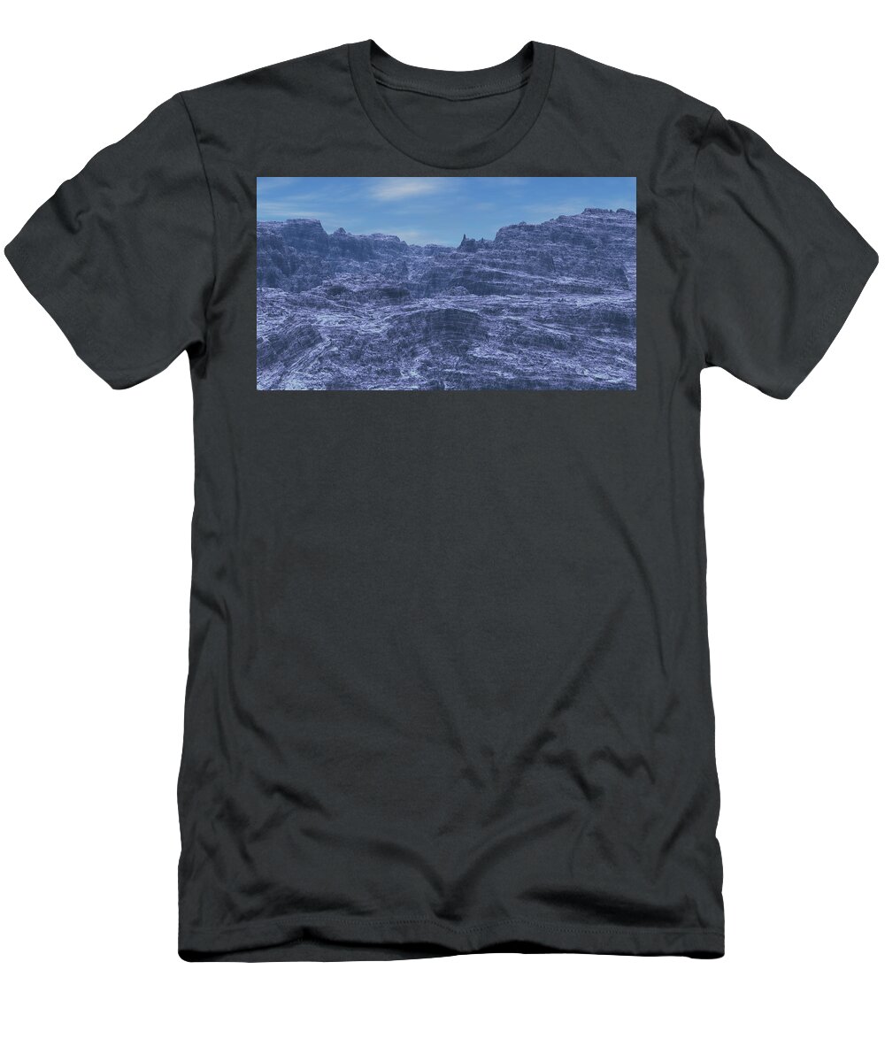 Stratified T-Shirt featuring the digital art Warped Planet by Bernie Sirelson
