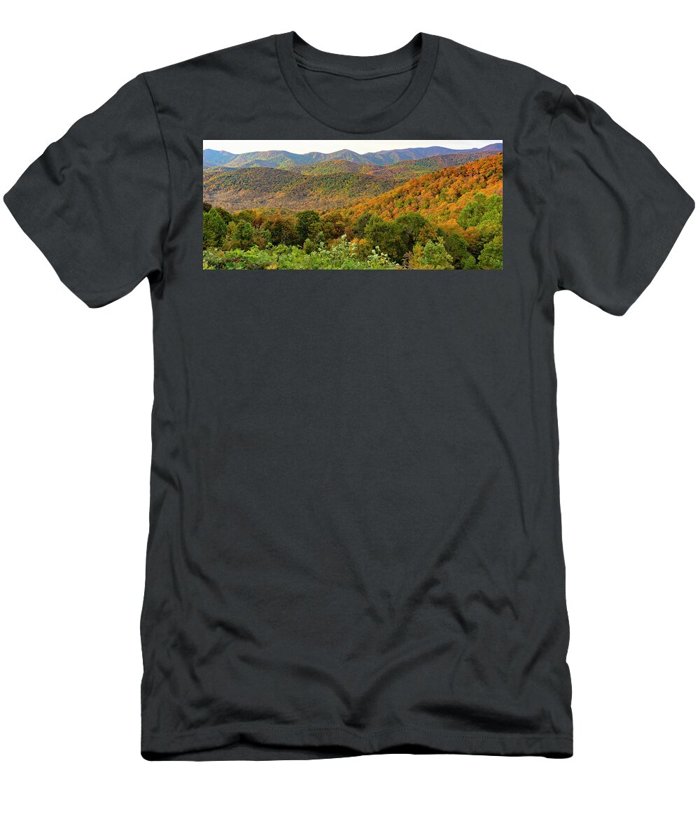 #fallffoliage#washcreek#westernnorthcarolina#blueridgeparkway#ashevillenc#usa T-Shirt featuring the photograph Wash Creek Bronze by Katherine Y Mangum