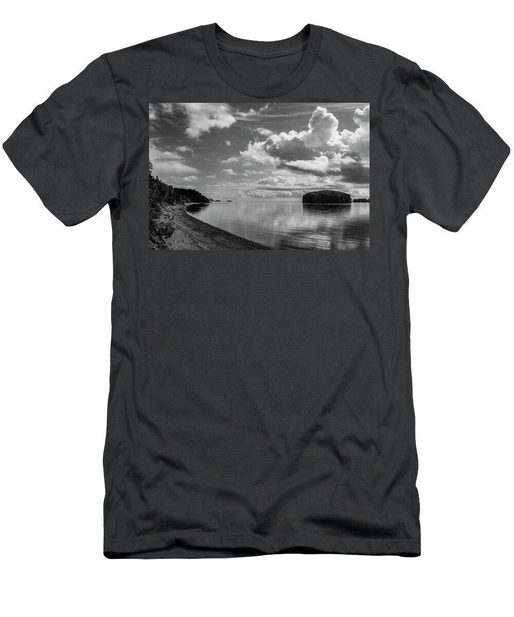 Lighthouse T-Shirt featuring the photograph Wassons Bluff Skies by Alan Norsworthy