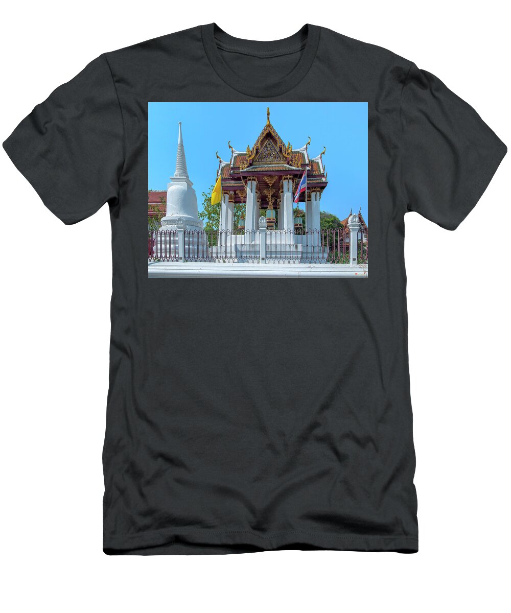 Bangkok T-Shirt featuring the photograph Wat Rakhang Khositaram Bell Pavilion DTHB1381 by Gerry Gantt