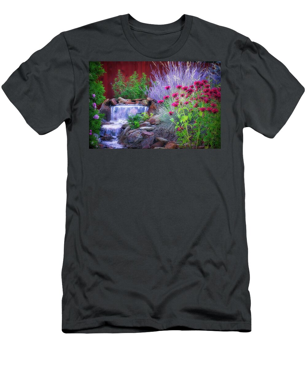 Waterfall T-Shirt featuring the photograph Water Garden by Dan Eskelson