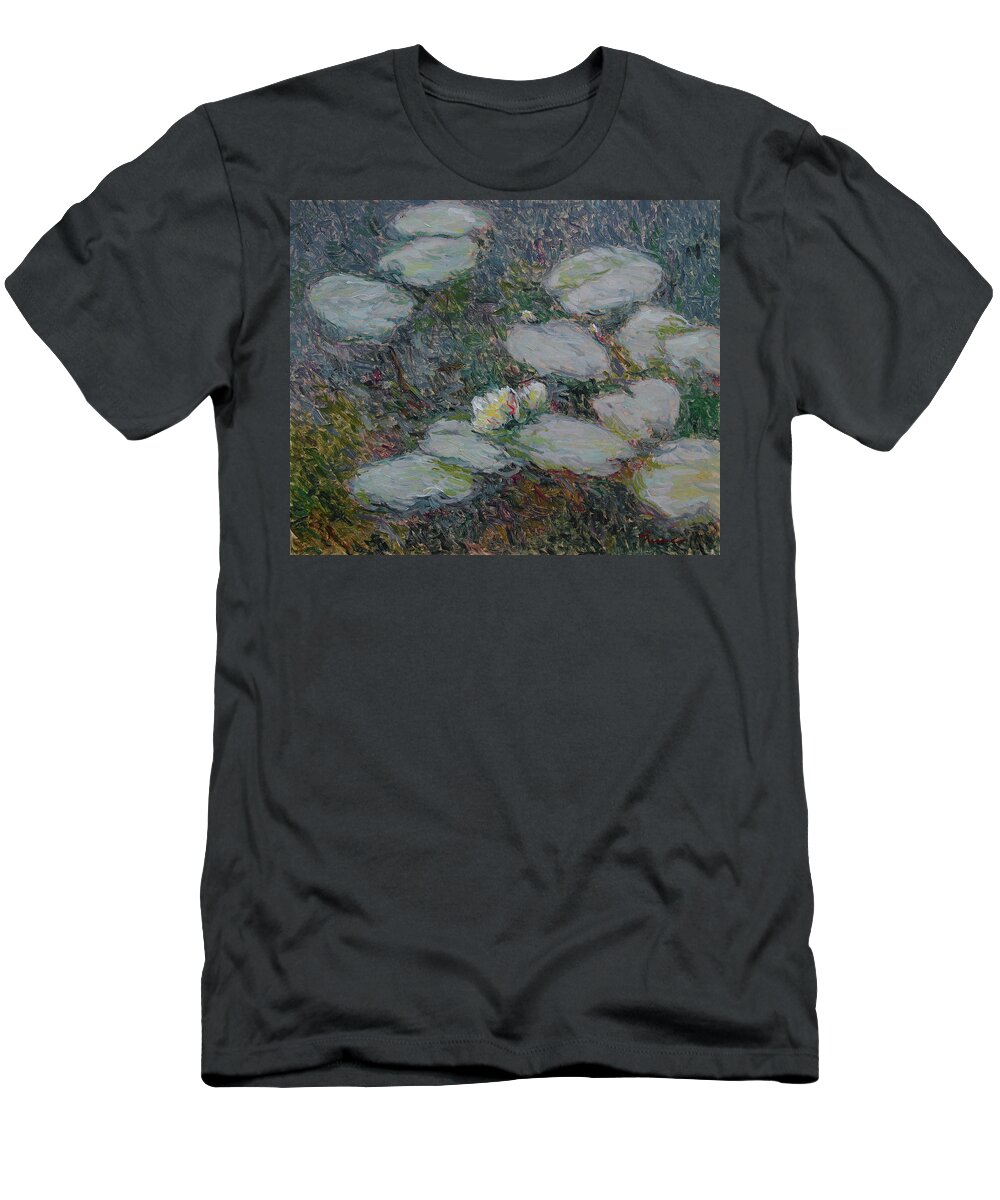 Waterlelies T-Shirt featuring the painting Water lilies nr 24 by Pierre Dijk