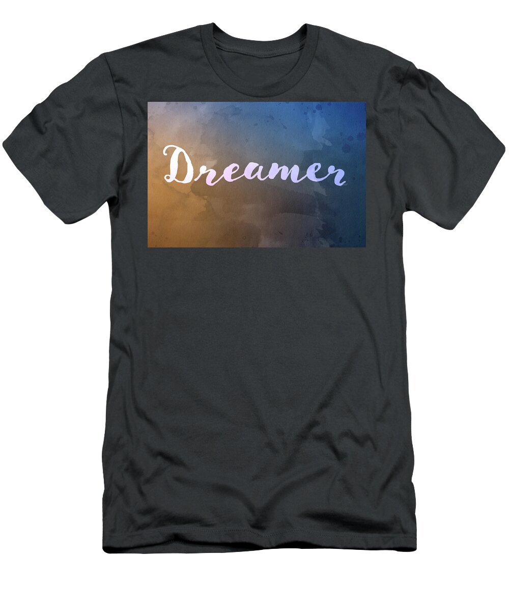 Watercolor T-Shirt featuring the digital art Watercolor Art Dreamer by Amelia Pearn