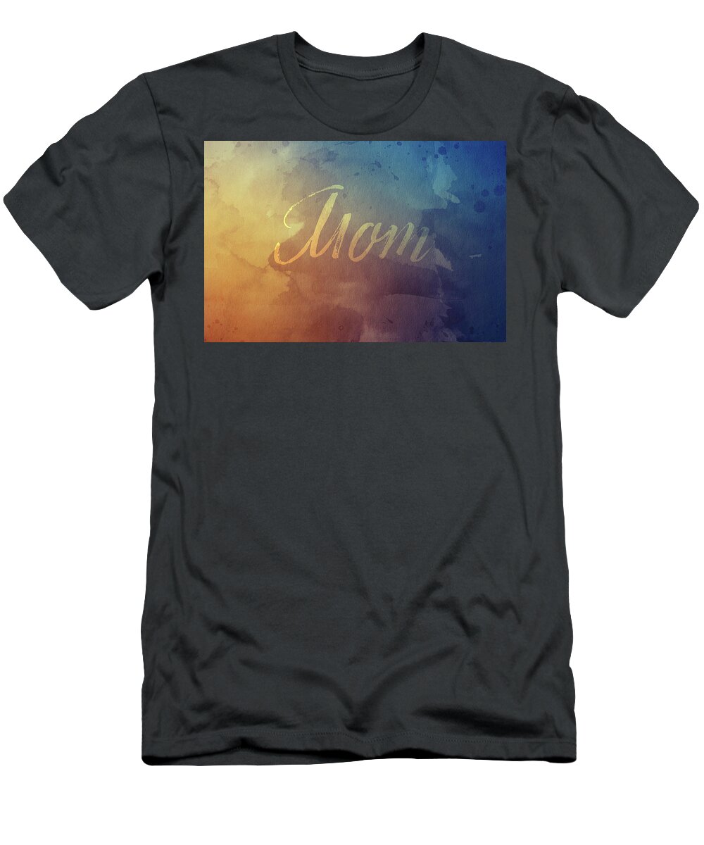 Mom T-Shirt featuring the digital art Watercolor Art Mom by Amelia Pearn