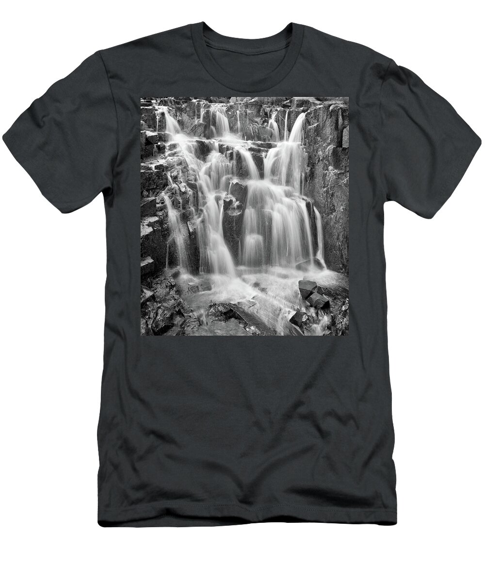 Waterfalls T-Shirt featuring the photograph Waterfalls on Mt Rainier, WA by Mike Bergen