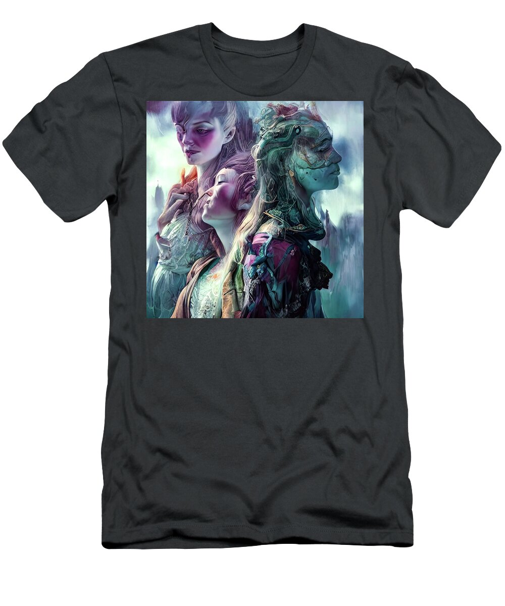 William Shakespeare T-Shirt featuring the painting Weird Sisters by Bob Orsillo