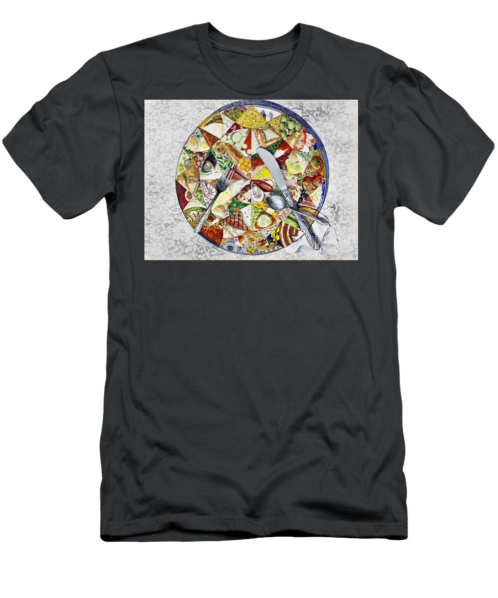 Kaleidoscope T-Shirt featuring the painting What's For Dinner? by Merana Cadorette