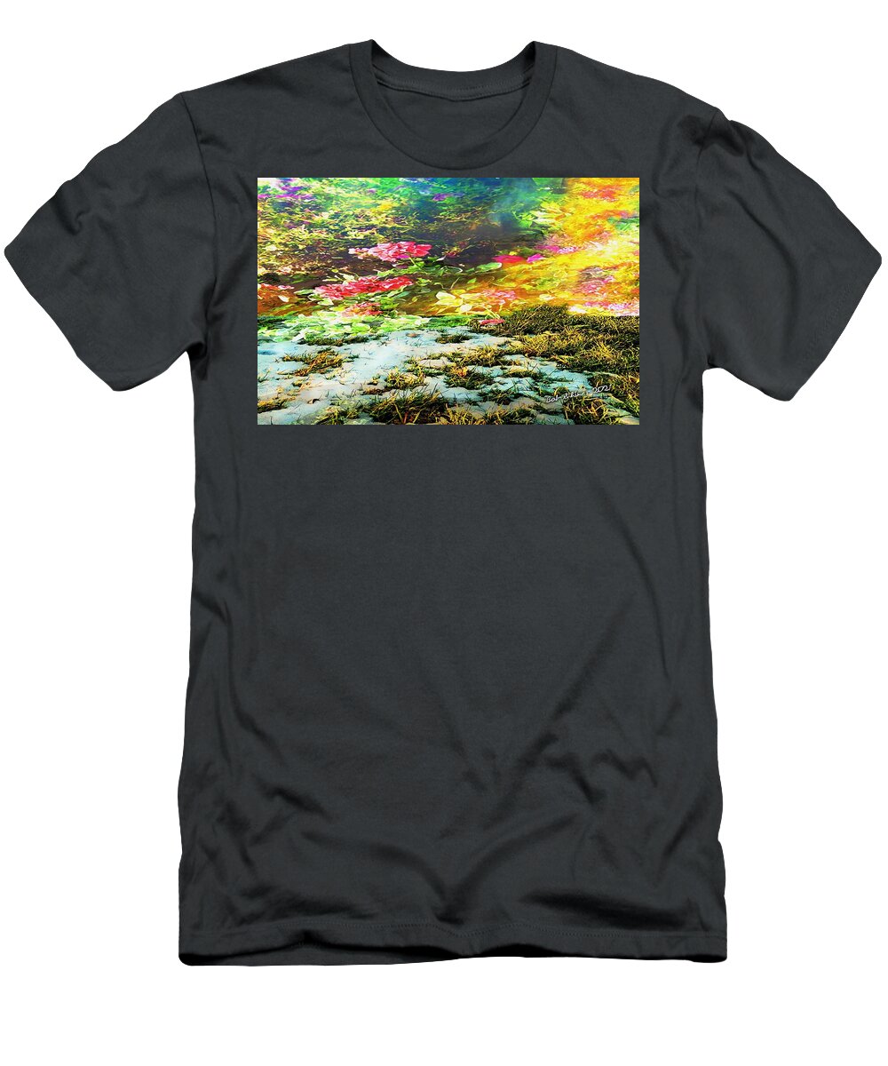 Digital Spring Season Weather Snow T-Shirt featuring the digital art Whispers of Spring by Bob Shimer