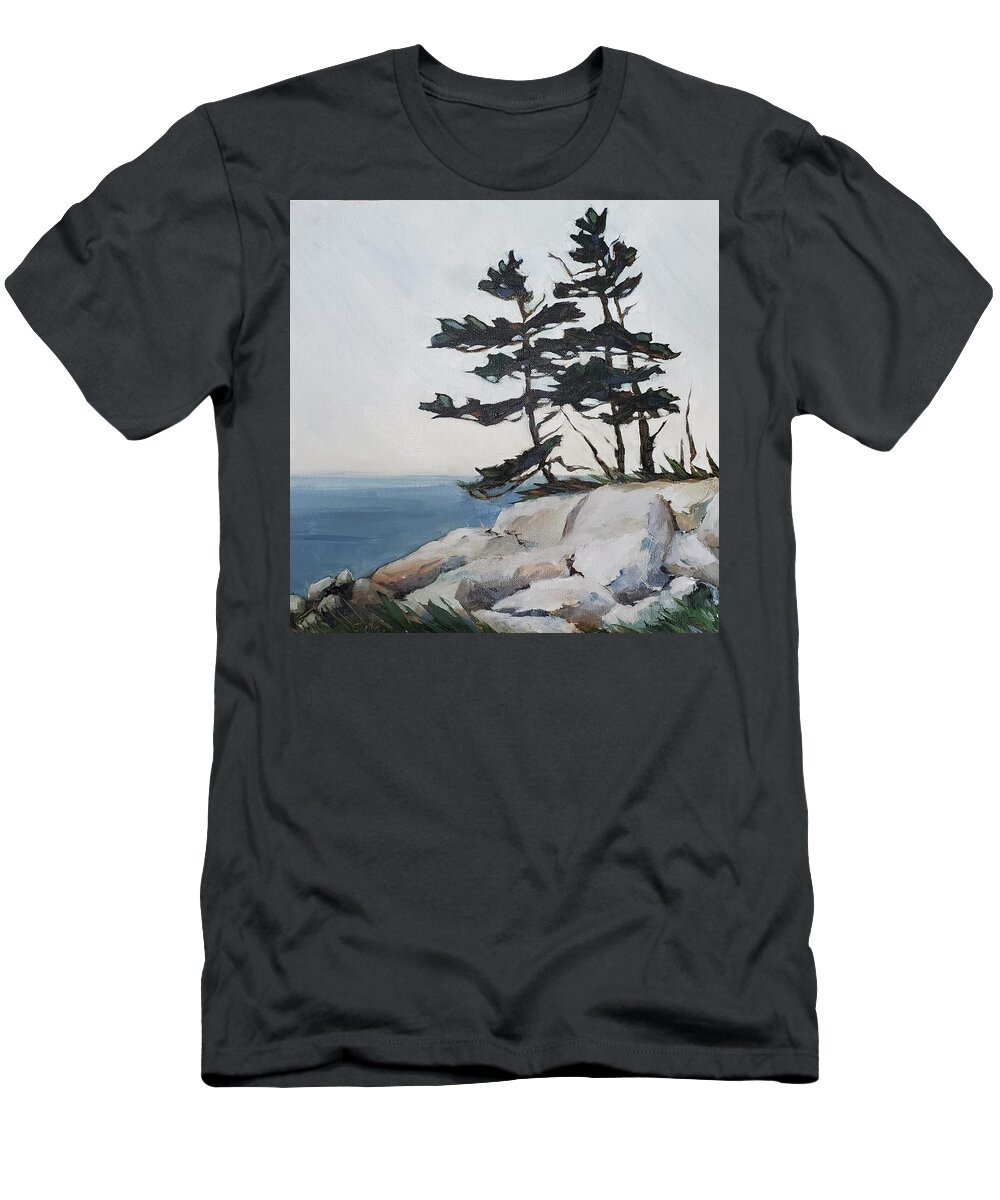 Landscape T-Shirt featuring the painting Whispers by Sheila Romard