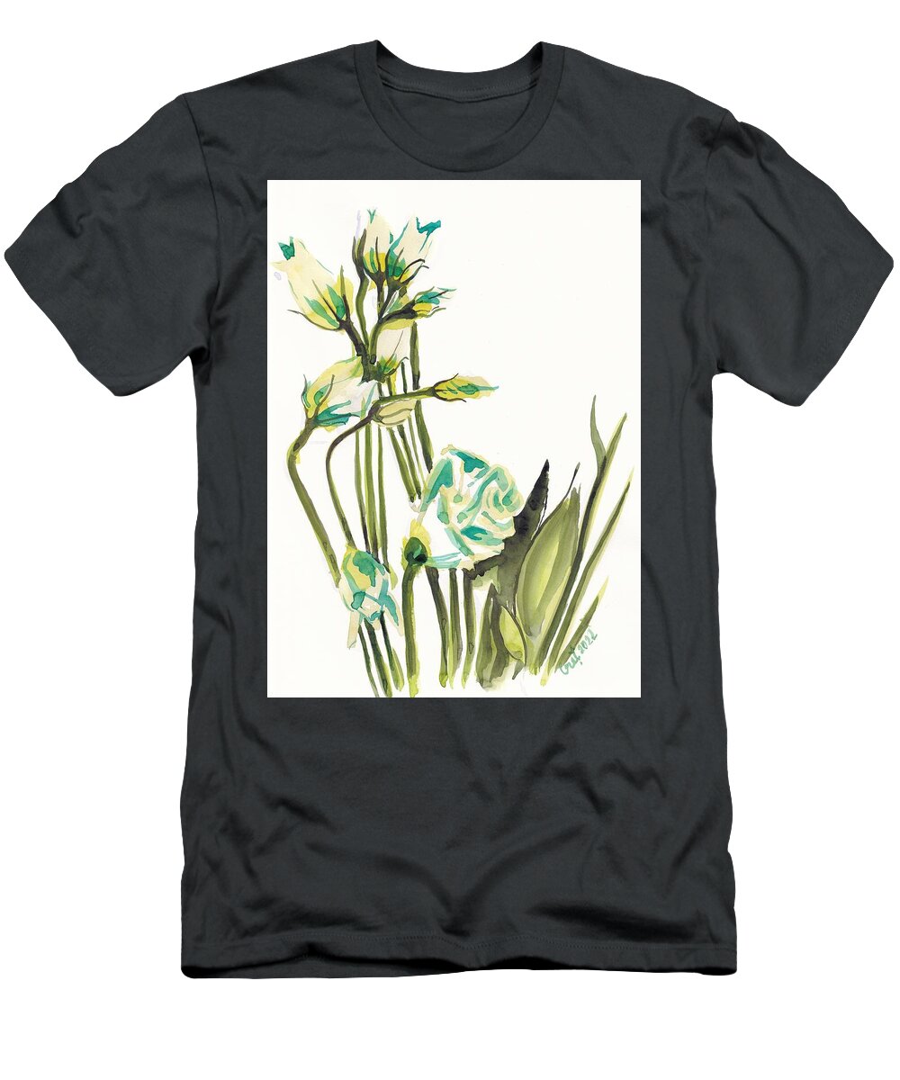 Flower T-Shirt featuring the painting White Flowers by George Cret