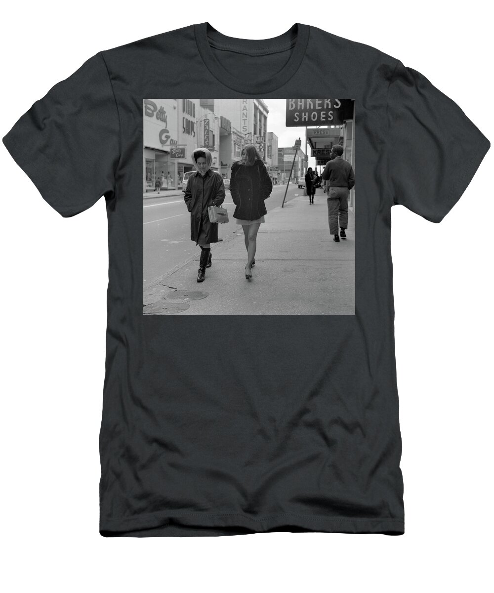 Atlanta T-Shirt featuring the photograph Whitehall Street, Atlanta 1973 by John Simmons