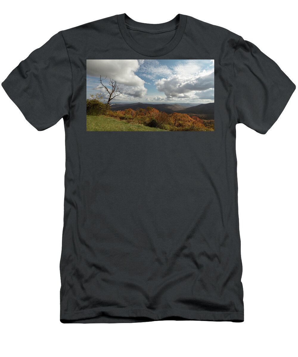 Blue Ridge Parkway T-Shirt featuring the photograph Wide View of the Blue Ridge Mountains by Joni Eskridge