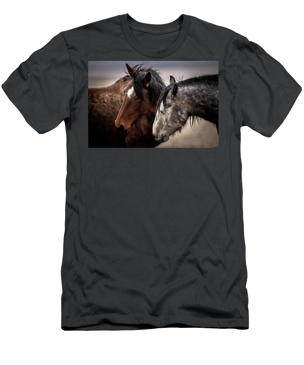 Wild Horses T-Shirt featuring the photograph Wild Onaqui by Julie Argyle