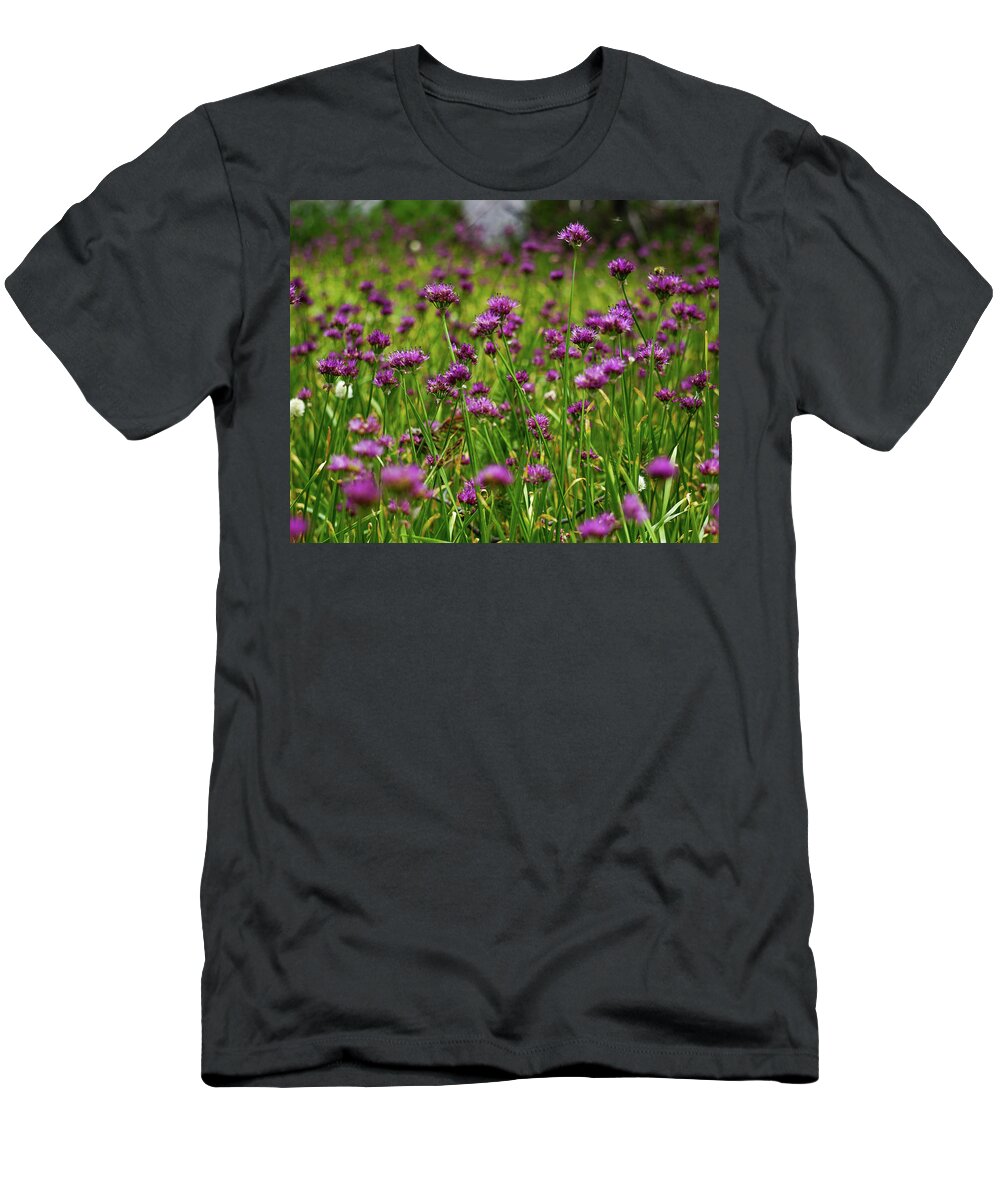 Wild Onions T-Shirt featuring the photograph Wild Onions Mineral King by Brett Harvey