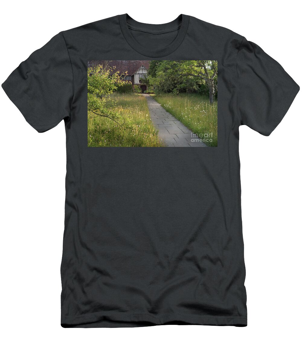 Wildflower T-Shirt featuring the photograph Wildflower meadow, Great Dixter House and Gardens by Perry Rodriguez