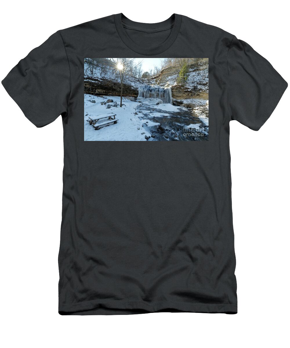 Waterfall T-Shirt featuring the photograph Wilke Glenn and Cascade Falls by Natural Focal Point Photography