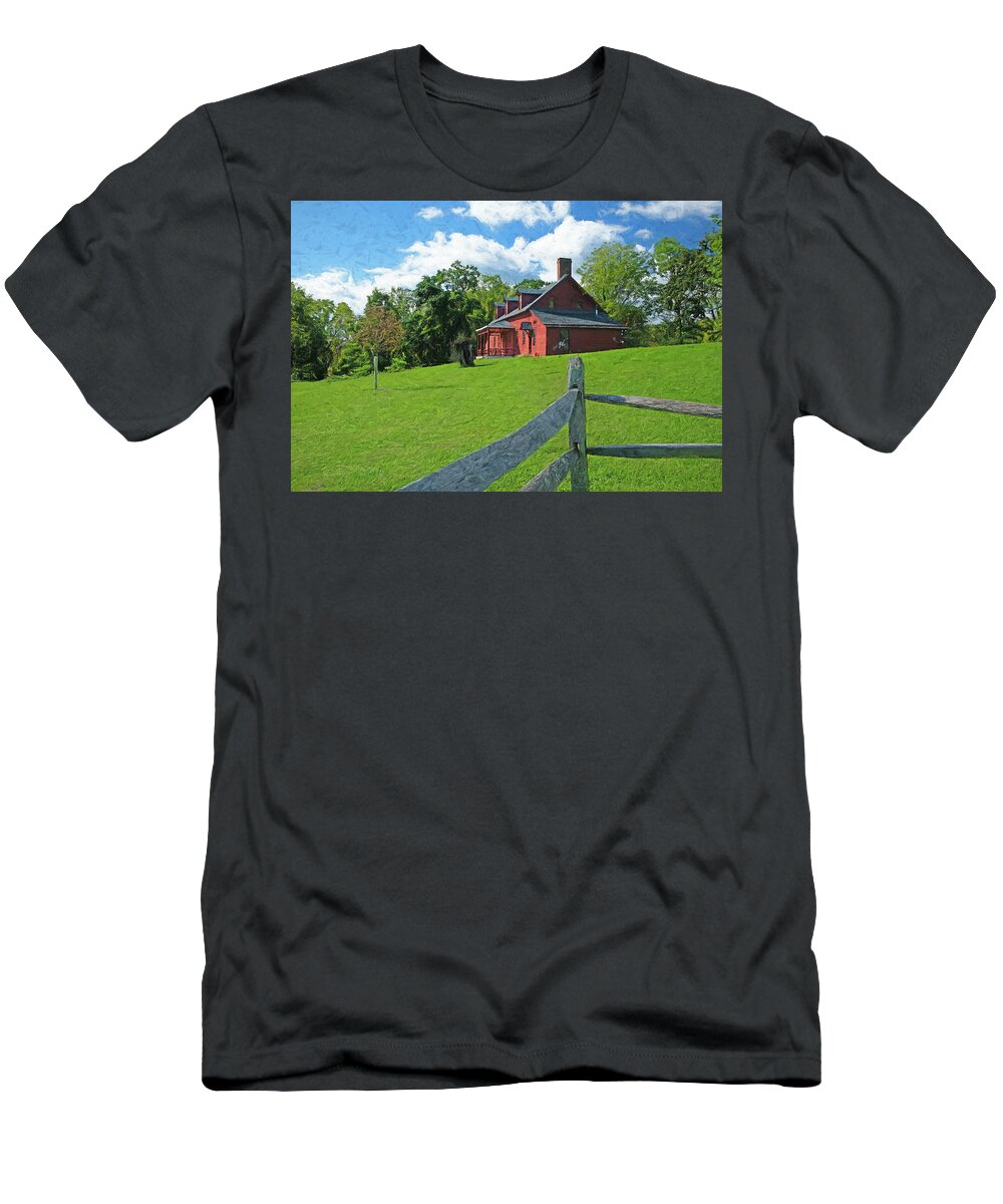 William Brandow T-Shirt featuring the photograph William Brandow House at the Willows by Nancy De Flon