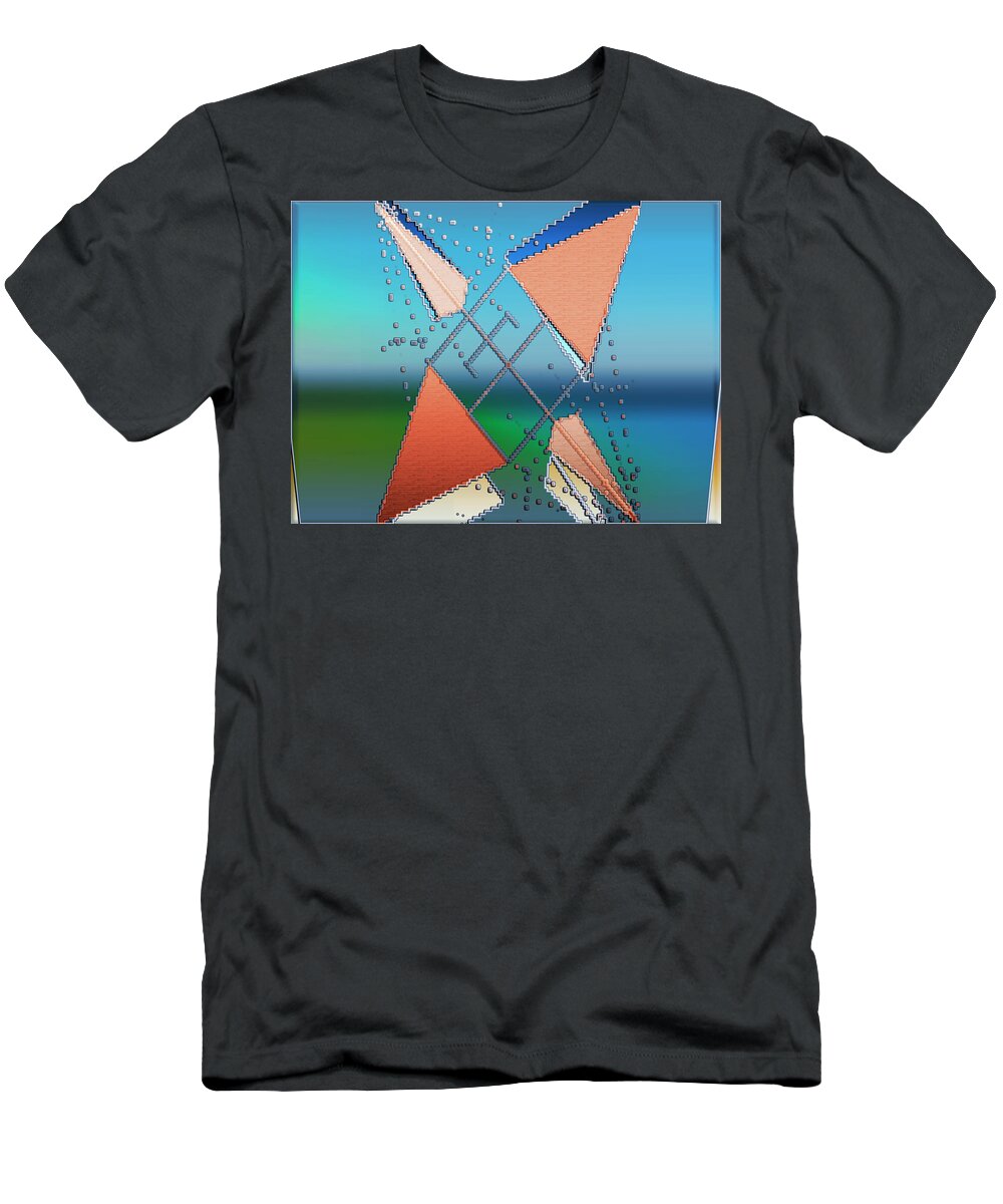 Digital Art T-Shirt featuring the digital art Wind Milling by Luc Van de Steeg