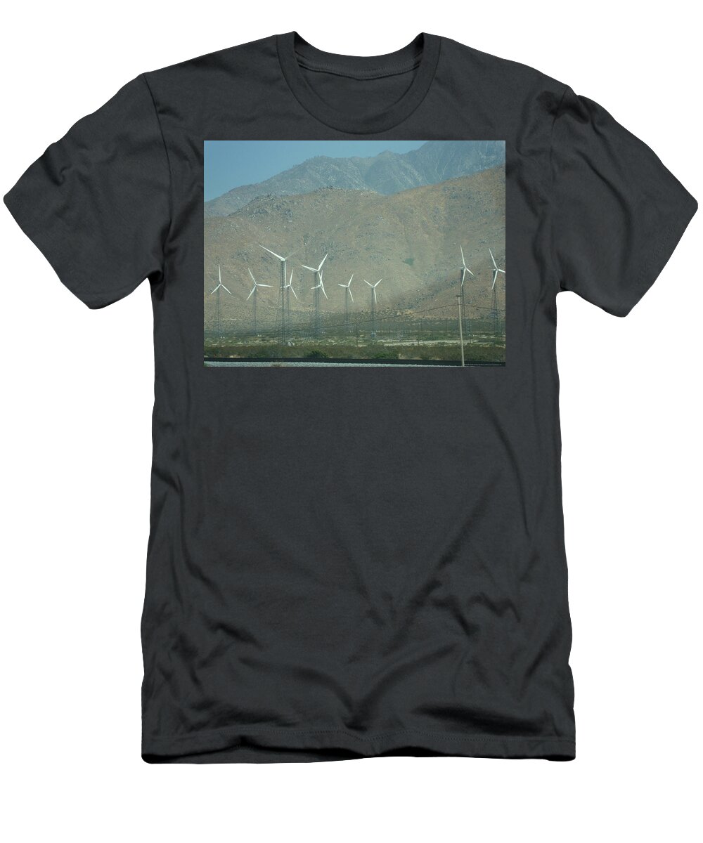 Windmill T-Shirt featuring the photograph Windmills of Palm Springs by Roxy Rich