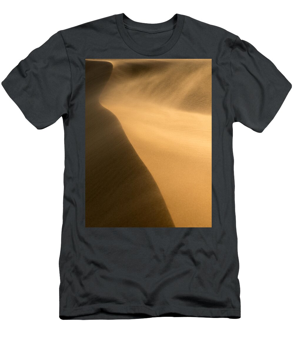 Sand Dune T-Shirt featuring the photograph Windy Sand Dune by Peter Boehringer