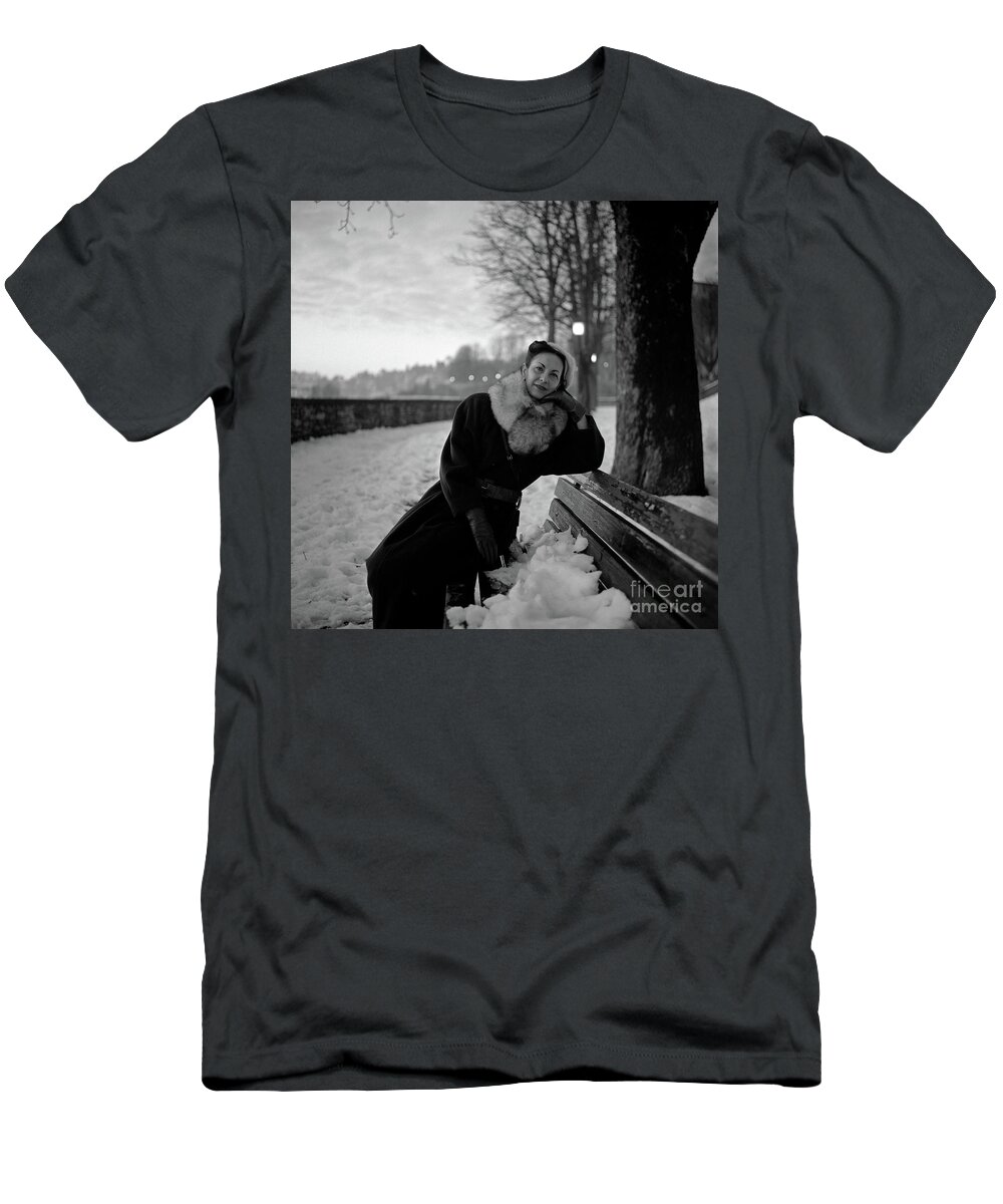 Winter T-Shirt featuring the photograph Winter evening portrait by Riccardo Mottola