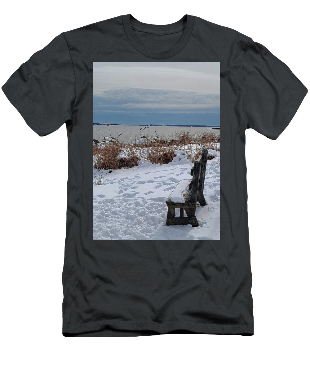 Winter Solitude T-Shirt featuring the photograph Winter Solitude by Christina McGoran