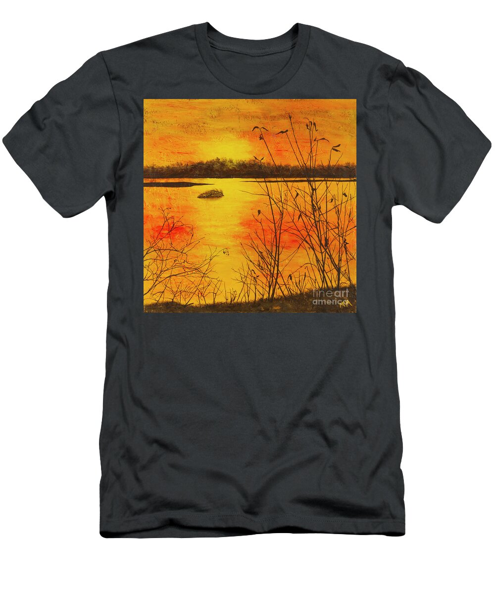 Winter Solstice T-Shirt featuring the painting Winter Solstice 2019 by Garry McMichael