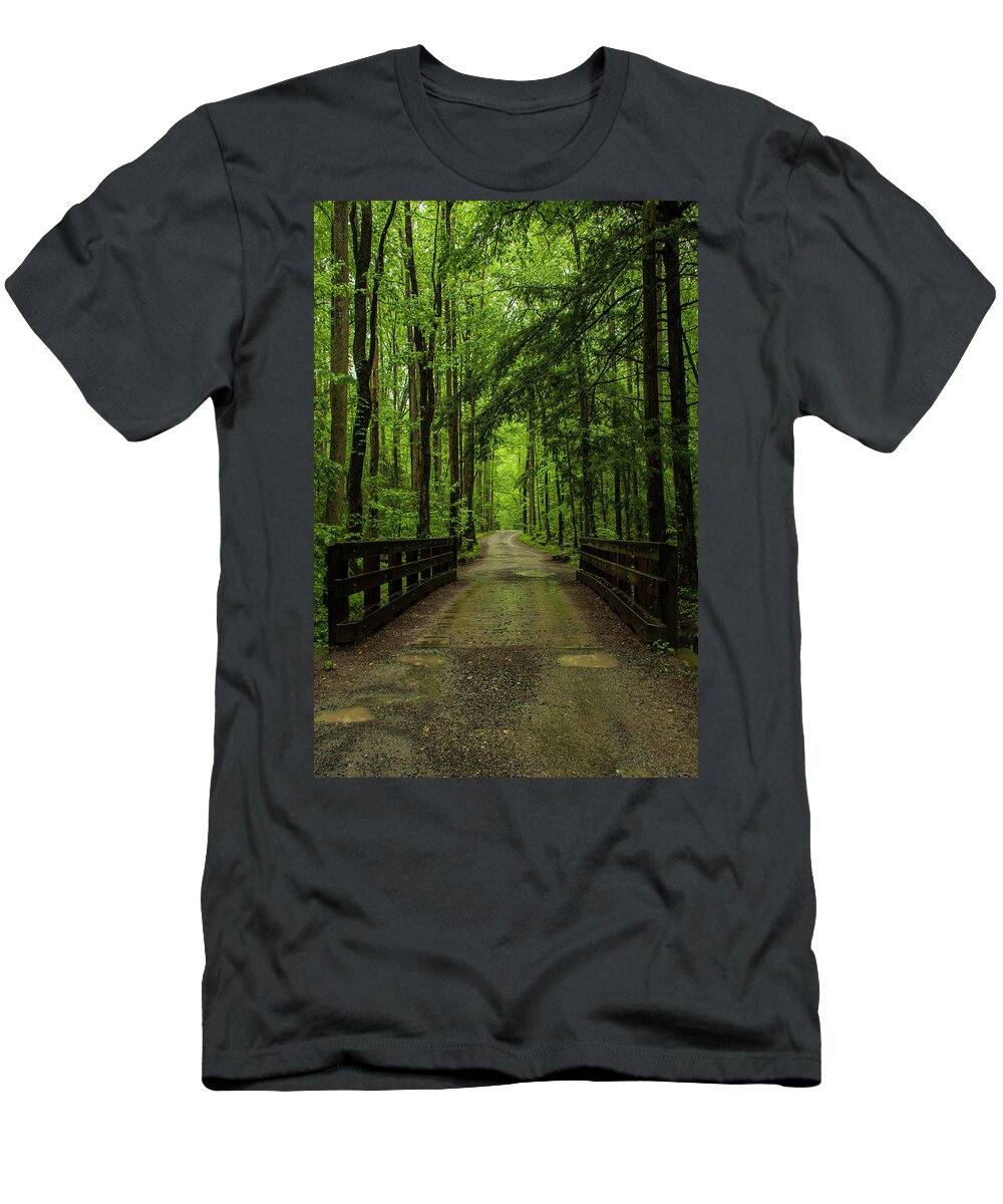 Great Smoky Mountains National Park T-Shirt featuring the photograph Wooded Path by Melissa Southern