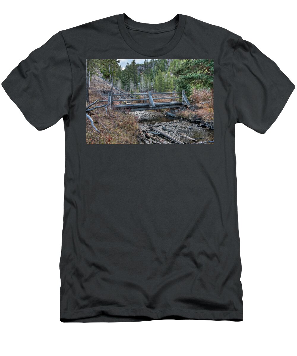 Nature T-Shirt featuring the photograph Wraith Falls Bridge by Paul Freidlund